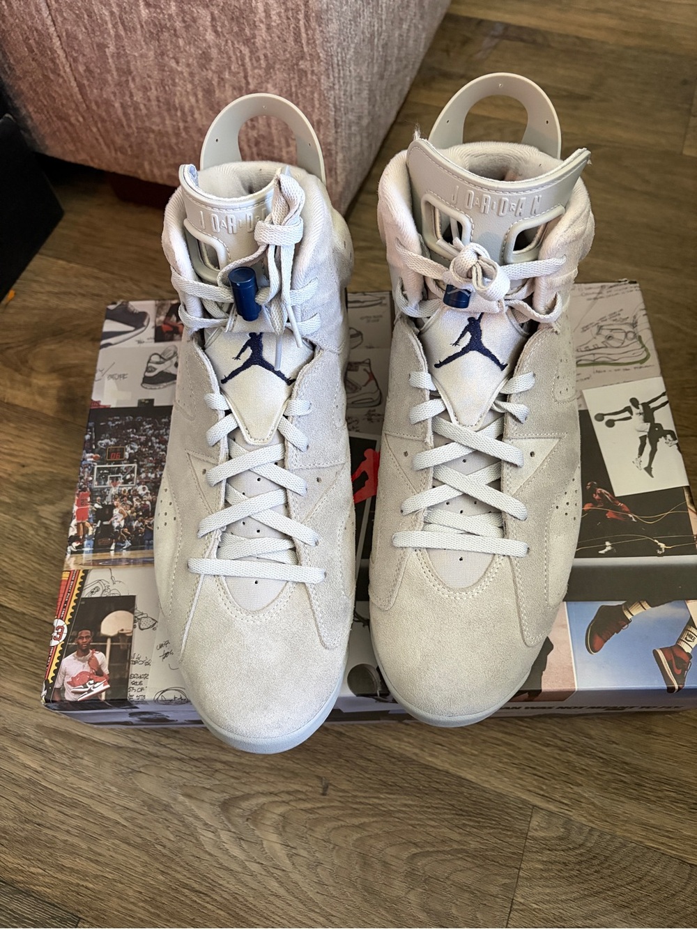 Size - 14 Nike Air Jordan 6 Retro Georgetown Gray/Navy  (CT8529-012) Men's